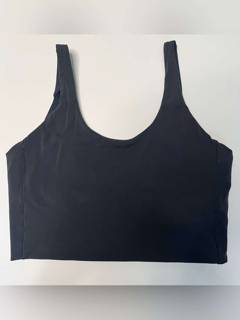 Left On Friday Black Scoop Neck Tank - Stretch Crop Top